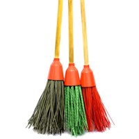 Метла пластиковая круглая с черенком Усиленная 1 шт. 026229