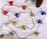 Бусы на ёлку 1,1 м "Разноцветные колокольчики" 01013