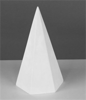 Геометрическая фигура ПИРАМИДА шестигранная, 20 см (гипсовая) 02829221