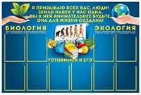 Стенд Экология, Биология - готовимся к ЕГЭ 1500 х 1000 пластик 3мм, карманы А4-10шт. (Арт. Э10) Э10