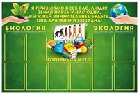 Стенд Экология, Биология - готовимся к ЕГЭ 1500 х 1000 пластик 3мм, карманы А4-10шт. (Арт. Э09) Э09