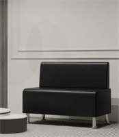 Диван прямой без подлокотников черный эко кожа. 02830964902