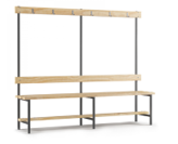 Скамейка с вешалкой для раздевалки 02085