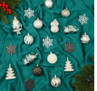 Набор украшений пластик 20 шт "Карусель" блеск, микс 00996