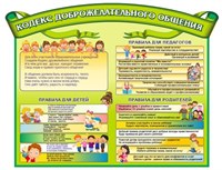 Стенд Кодекс доброжелательного общения 1300 х 1000 пластик 3мм ДО1