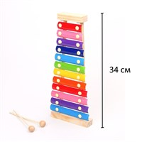 Металлофон, 12 тонов + карточки с песнями 0281064