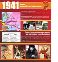 Стенд Начало Великой Отечественной Войны размер 1000 х 1200 пластик 3 мм 1941