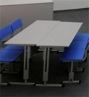 Стол Ученический двухместный регулируемый - цвет серый ,ПВХ 2мм , столешница 22 мм 02829642