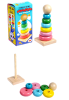 Развивающая игрушка «Пирамидка из дерева» 01957