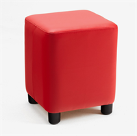 Пуфик красный эко - кожа 0280140