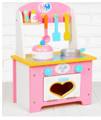Игровой набор «Кухня с сердечком», деревянная посуда в наборе 01242