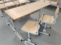 Стол ученический двухместный не регулируемый (столешница - фанера) 02830259