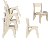 СТУЛ ШТАБЕЛИРУЕМЫЙ РЕГУЛИРУЕМЫЙ ЗИГЗАГ 1 00179