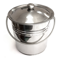 Ведро 8л, c крышкой,нерж 0281365