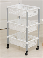 Этажерка напольная универсальная, 3-х секционная, на колёсиках, белая bRh1nooOjjl3Mfzzpap3L3