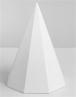 Геометрическая фигура ПИРАМИДА восьмигранная, 20 см (гипсовая) 02829230