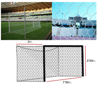 Сетка футбольная El Leon De Oro яч. 12х12, 7,5х2,5 0282619