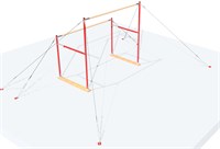 Брусья гимнастические женские разновысокие (жерди стеклопластик) эконом 8750