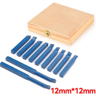 Набор резцов по металлу для токарных станков с напаянной пластиной из твердого сплава -расточный резец 11 штук Р30 8-10-12 мм 0283095269