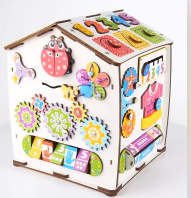 Бизиборд домик развивающий со светом 31*31*35 см QM1bjgWbi-JRVbeXW23HJ0