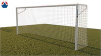 Ворота футбольные 7,32х2,44 м алюминиевый профиль 100х120 стационарные с консолью для натяжения сетк ОС-15328
