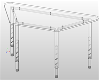 Стол трапеция (1000х500 мм) 0283095905