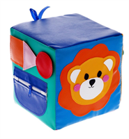 Бизикубик развивающий тактильный «Львёнок», 20×20 см 02133