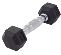 Гантель гексагональная 1 кг, обрезиненная, черный 027716