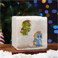 Салфетки бумажные Гармония цвета «Драконы» 1 слой, 24х24, 100 шт. 027934