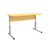 Стол ученический  двухместный регулируемый по высоте ЛДСП , толщина 16 мм, ПВХ 2 мм + угол наклона столешницы 026058