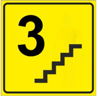 Тактильная пиктограмма Номер этажа 150x150 мм 0282720