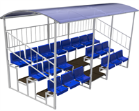 Трибуна трехрядная 20 мест с крышей и ограждениями сзади и по бокам zWbN3rQjgqp1uCG1R4rpN2