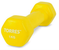 Гантель TORRES 1 кг (винил) 02453
