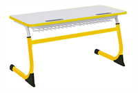 Парта SMARTY двухместная регулируемая по высоте. Р. Гр 5-7 с антивандальной  полиуретановой кромкой lOLaJEF1iSY4n13FL1G8Y2