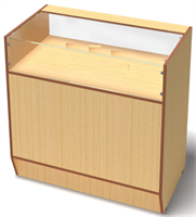 ПРИЛАВОК ДЕМОНСТРАЦИОННЫЙ ПЭ-2 (СТЕКЛЯННАЯ ЧАСТЬ - 200 ММ) 026523