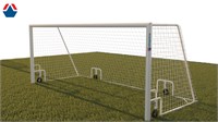Ворота футбольные 5х2х2 м алюминиевый профиль 100х120 мобильные с колесами ОС-15337
