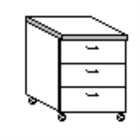 Тумба подкатная на 3 ящика 45х45х62 sNmLv6KRgL6ytktSBQVbP2