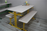 Скамья обеденной зоны на металлокаркасе с МДФ 16 мм. 1500х300 мм. 0283095024