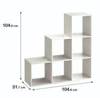 Стеллаж Spaceo KUB 123K 6 секций 104.8x104.9x31.7 см ЛДСП цвет белый 0283095868