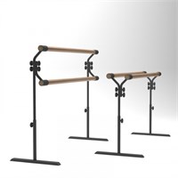 Хореографический станок мобильный 2-рядный с переставным держателем поручня Евро-2000 СЕРЫЙ МУАР ОС-13742