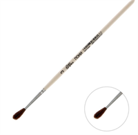 Кисть Пони круглая № 3 (диаметр обоймы 3 мм; длина волоса 16 мм), деревянная ручка, Calligrata 02829335