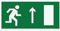 Эвакуационный знак направление к эвакуационному выходу направо, фотолюминесцентный 150х300 мм. 02830296