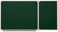 Двухэлементная(П) магнитная эмалированная школьная доска 2250х1000 (меловая) 02829434