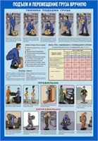 Стенд подъём и перемещение груза вручную 420 х 600 пластик 3мм 1483