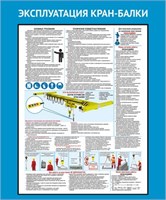 Стенд  Эксплуатация кран-балки 1000 х 1200 пластик 3мм 2377