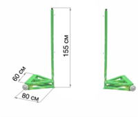 Стойки для бадминтона с противовесами (50 кг) 02830963405