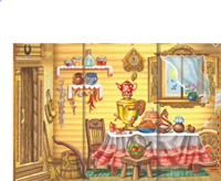 Русская изба - Декорация / Задник сцены 027809