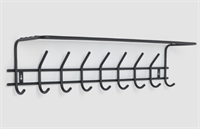 Вешалка настенная с полкой «Комфорт», 9 крючков, чёрная lAq2tKIXipvhfy22Z7iEd3
