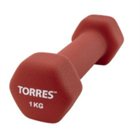 Гантель TORRES 1 кг (неопрен) 02460