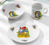 Набор детский «Лесовичок», 3 предмета: салатник 360 мл, тарелка d=17 см, кружка 200 мл 027159
